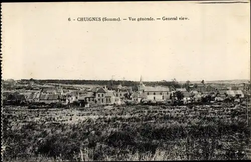 Ak Chuignes Somme, Vue generale