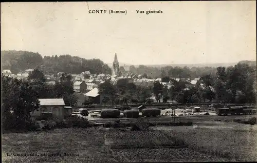 Ak Conty Somme, Vue generale