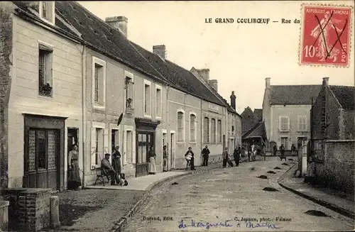 Ak Le Grand Coulibœuf Calvados, Une Rue