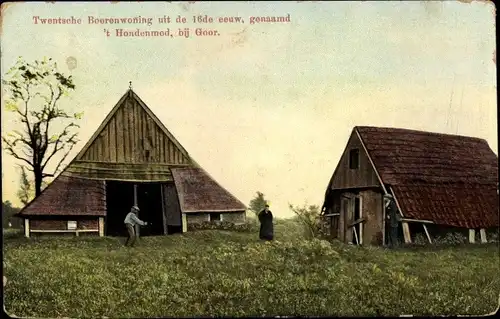 Ak Goor Overijssel, Twentsche Boerenwoning uit de 16de eeuw, genaamd 't Hondenmod