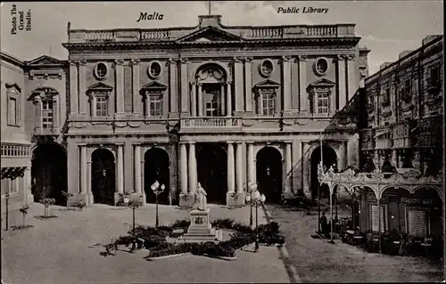 Ak Malta, Public Library, Öffentliche Bibliothek