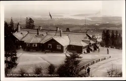 Ak Kristiania Christiania Oslo Norwegen, Fra Sportstuen, Holmenkollen