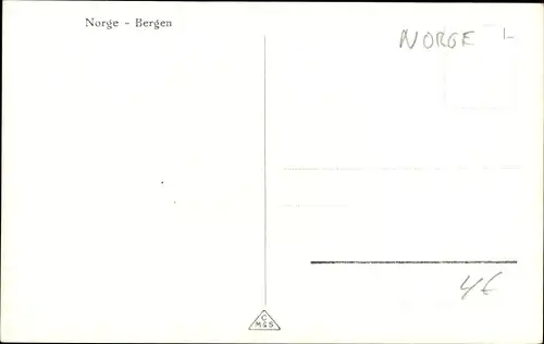 Ak Bergen Norwegen, Blick auf den Ort