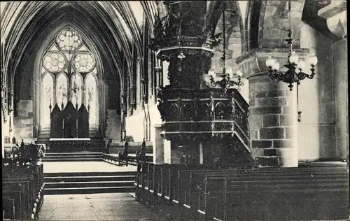 Ak Stavanger Norwegen, Domkirkens, Kirche, Innenansicht