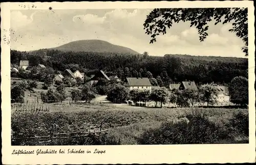 Ak Glashütte Schieder Schwalenberg in Lippe, Blick auf den Ort