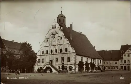 Ak Grimma in Sachsen, Rathaus