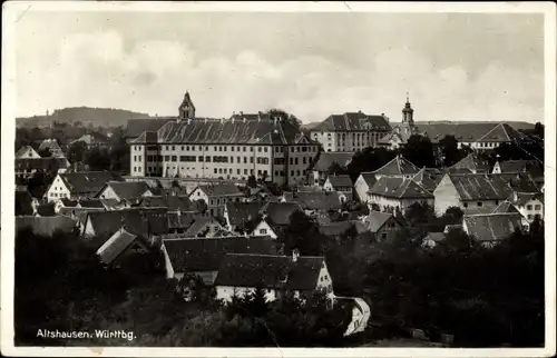 Ak Altshausen in Oberschwaben Baden Württemberg, Teilansicht mit Schloss