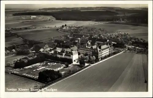 Ak Sießen Bad Saulgau in Oberschwaben, Fliegeraufnahme Institut Kloster