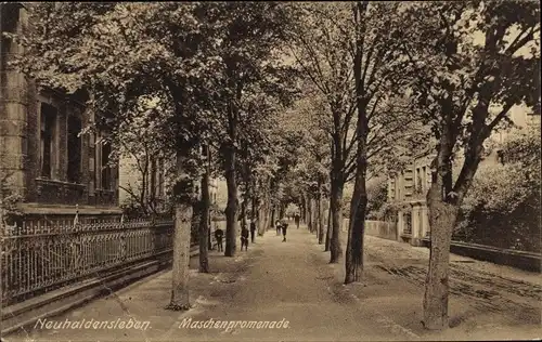 Ak Neuhaldensleben Haldensleben Börde, Maschenpromenade