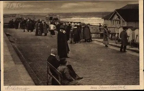 Ak Norderney in Ostfriesland, Promenade am Familienbad