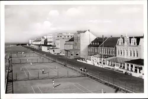 Ak Norderney in Ostfriesland, Kaiserstraße, Tennisplätze