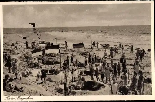 Ak Norderney in Ostfriesland, beim Burgenbau, Strandleben