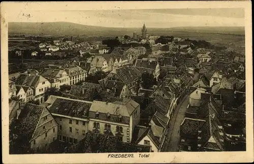 Ak Friedberg in Hessen, Totalansicht der Ortschaft