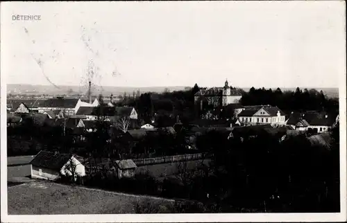 Foto Ak Dětenice Jettenitz Region Königgrätz, Blick auf den Ort