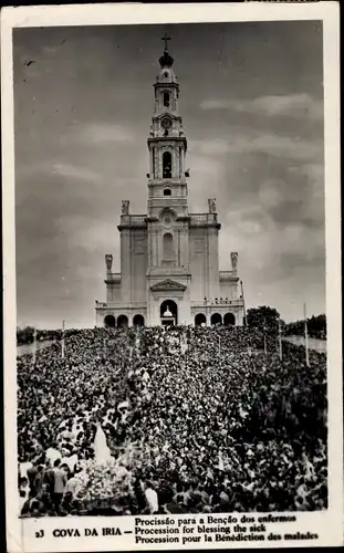 Ak Cova da Iria Fatima Portugal, Procession for blessing the sick