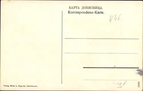 Ak Herceg Novi Castelnuovo Montenegro, Teilansicht, Uferpartie