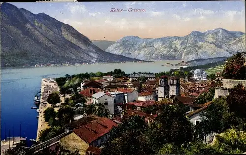 Ak Kotor Cattaro Montenegro, Teilansicht, Häuser