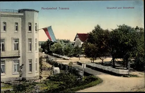 Ak Nordseebad Tossens Butjadingen, Strandhof, Strandhotel