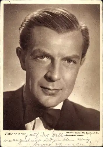 Ak Schauspieler Viktor de Kowa, Portrait