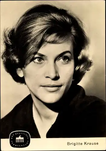 Ak Schauspielerin Brigitte Krause, DDR Deutscher Fernsehfunk, Portrait