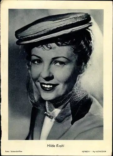 Ak Schauspielerin Hilde Krahl, Portrait