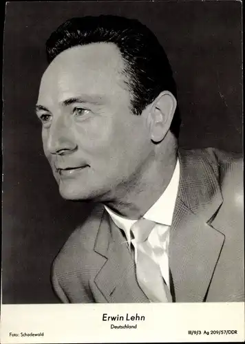 Ak Schauspieler Erwin Lehn, Portrait