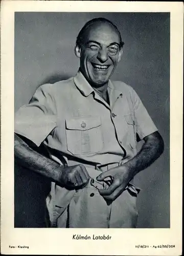 Ak Komiker Kálmán Latabár, Portrait