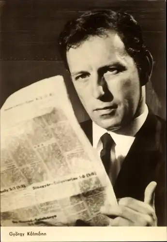Ak Schauspieler György Kalmann, Zeitung, Das Kartenhaus, Portrait