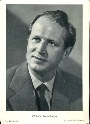 Ak Schauspieler Wilhelm Koch Hooge, Portrait