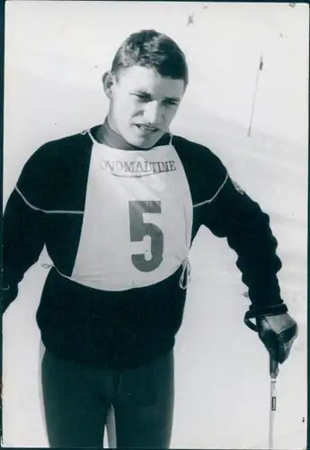 Foto Wintersport, Skirennläufer Guy Perillat, Frankreich, Hahenkammrennen Kitzbühl 1961