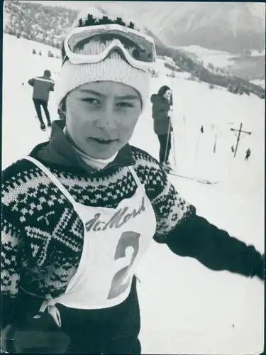 Foto Wintersport, Skirennläuferin Fernande Bochatay, Schweiz