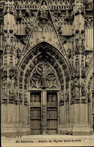 Ak Abbeville Somme, Details de l'Eglise Saint Vulfrin