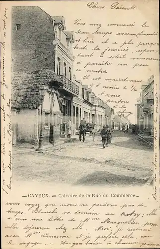 Ak Cayeux Somme, Calvaire de la Rue du Commerce