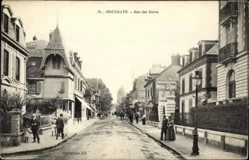 Ak Houlgate Calvados, Rue des Bains