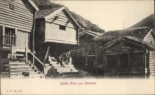 Ak Röisheim Boverdalen Norwegen, Gamle Hus