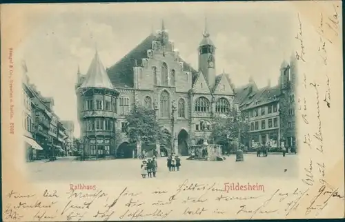 Relief Ak Hildesheim in Niedersachsen, Rathaus