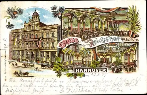 Litho Hannover in Niedersachsen, Hotel Reichshof, Innenansicht
