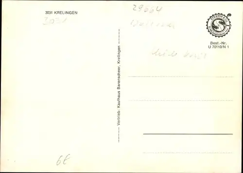 Ak Krelingen Walsrode im Heidekreis, Kirche, Geschäft, Schule