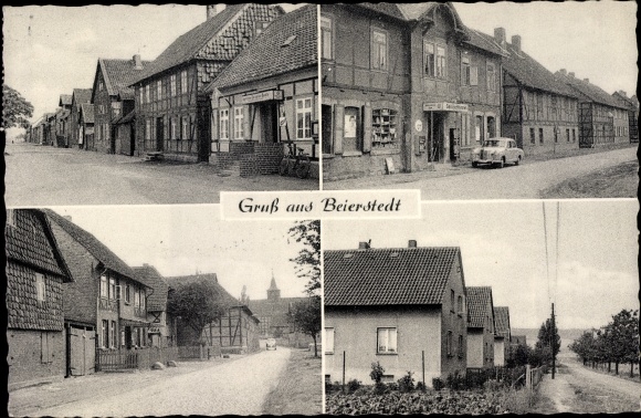 Ak Beierstedt in Niedersachsen, Straßenansichten, Fachwerkhäuser