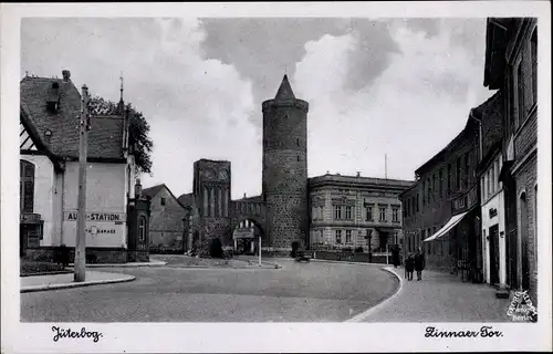 Ak Jüterbog im Kreis Teltow Fläming, Zinnaer Tor, Turm