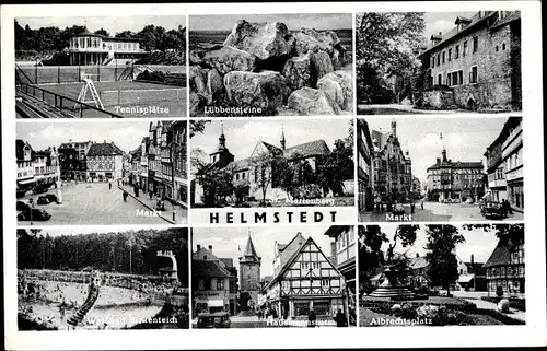 Ak Helmstedt in Niedersachsen, Lübbensteine, Waldbad Birkenteich, St. Marienberg