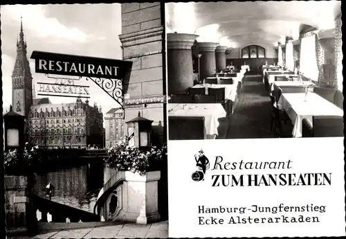 Ak Hamburg Mitte, Restaurant Zum Hanseaten, Jungfernstieg