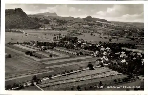 Ak Schlatt Eriskirch am Bodensee, Fliegeraufnahme, Krähen