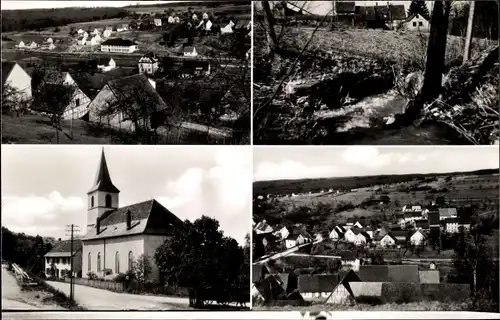 Ak Auerbach Karlsbad Baden Württemberg, Kirche, Panorama