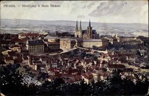 Ak Praha Prag Tschechien, Hradcany a Mala Strana