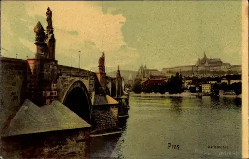 Ak Praha Prag Tschechien, karlsbrücke