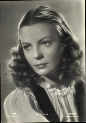 Ak Schauspielerin Hilde Krahl, Portrait
