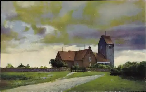 Ak Boldixum Wyk auf Föhr, Kirche, Nenke und Ostermaier 330 4911, Photochromie