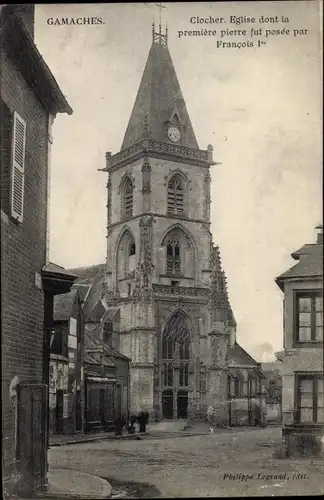 Ak Gamaches Somme, Clocher, L'Eglise