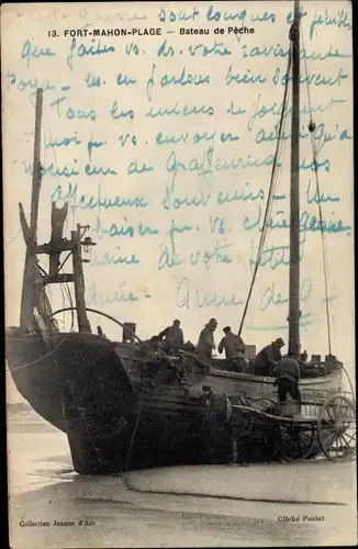Ak Fort Mahon Plage Somme, Bateau de Peche